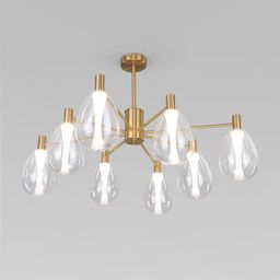 Потолочный светильник со стеклянными плафонами 60175/8 латунь