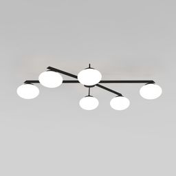 Потолочный светильник со стеклянными плафонами 70220/6 латунь