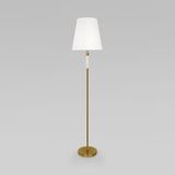 Напольный светильник с тканевым абажуром 01146/1 латунь — фото 1