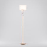 Напольный светильник с тканевым абажуром 01154/1 никель — фото 1