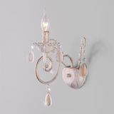 Настенный светильник с хрусталем 10009/1 золото с белым — фото 1