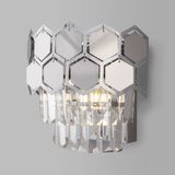 Настенный светильник с хрусталем 10124/2 хром/прозрачный хрусталь Strotskis (10113/2) — фото 1