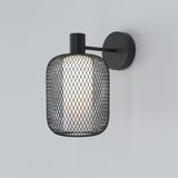 Настенный светильник с металлическим абажуром и стеклянным плафоном 30191/1 черный — фото 1