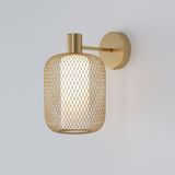 Настенный светильник с металлическим абажуром и стеклянным плафоном 30192/1 золото — фото 1