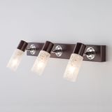 Настенный светильник со стеклянными плафонами 21130/3 хром / венге — фото 1