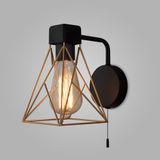 НАСТЕННЫЙ СВЕТИЛЬНИК В СТИЛЕ ЛОФТ 70107/1 черный/латунь — фото 1