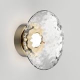 Настенный светодиодный светильник с прозрачным стеклянным плафоном 50389/1 LED латунь — фото 1