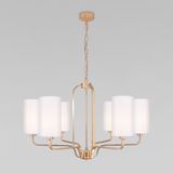 Подвесная люстра с тканевыми абажурами 60128/6 хром — фото 1