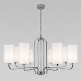 Подвесная люстра с тканевыми абажурами 60128/8 хром — фото 1