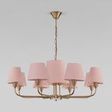 Подвесная люстра с тканевыми абажурами 60154 латунь — фото 1