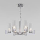 Подвесная люстра со стеклянными плафонами 60133/6 серебро — фото 1