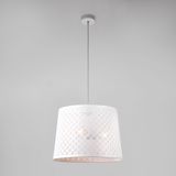 Подвесной светильник с тканевым абажуром 70076/3 белый — фото 1