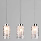 Подвесной светильник со стеклянными плафонами 50002/3 хром — фото 1