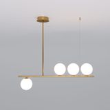 Подвесной светильник со стеклянными плафонами 70136/4 латунь — фото 1