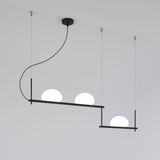 Подвесной светильник со стеклянными плафонами 70145/3 черный — фото 1