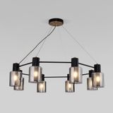 Подвесной светильник со стеклянными плафонами 70219/8 черный/античная бронза — фото 1