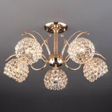 Потолочная люстра с хрусталем 7777/5 золото — фото 1