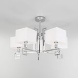 Потолочная люстра с тканевыми абажурами 60115/5 хром — фото 1