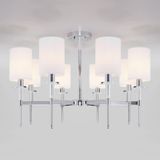 Потолочная люстра с тканевыми абажурами 60132/8 латунь — фото 1