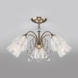 Потолочная люстра со стеклянными плафонами 30155/5 античная бронза — фото 1