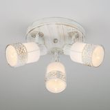 Потолочный светильник со стеклянными плафонами 20026/3 белый с золотом — фото 1