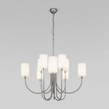 Умная подвесная люстра с тканевыми абажурами 60164/10 никель — фото 1