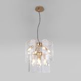 Умная подвесная люстра со стеклянными плафонами 60170/8 золото — фото 1