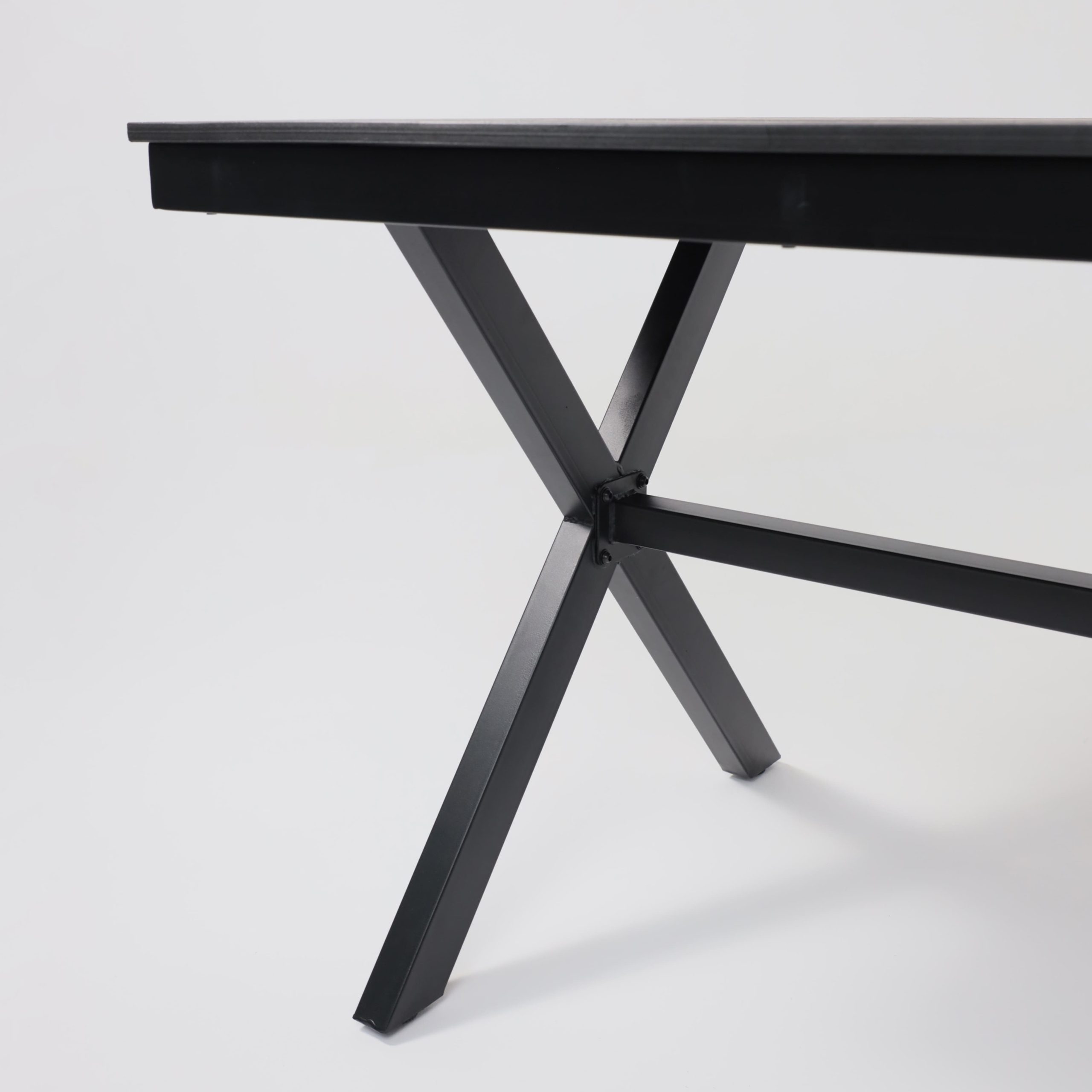 Стол садовый FLORENCE, 160*80*77, сталь-черная/чёрный