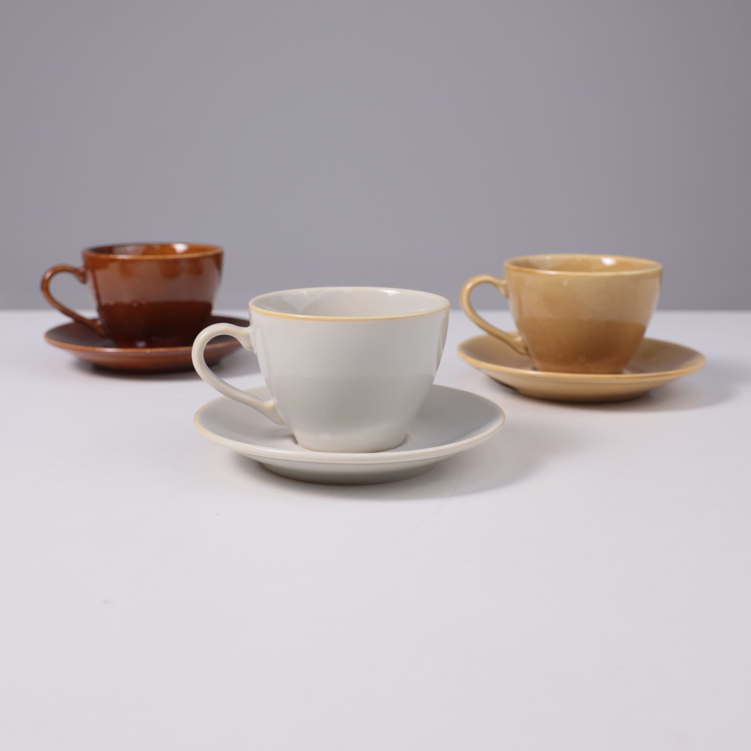 Чайный набор OPALUS, фарфор, айвори, кружка 200мл + блюдце