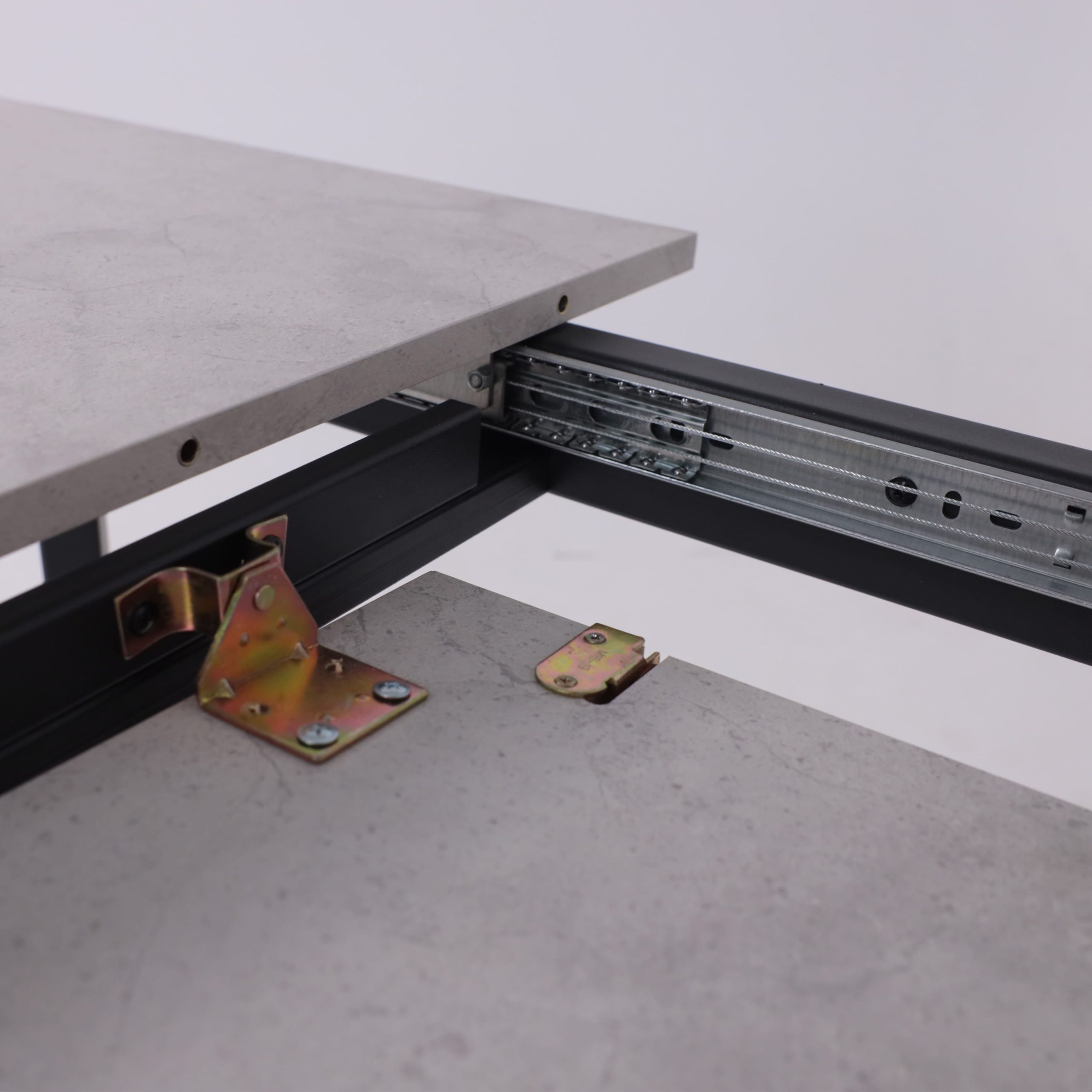 Стол AV 1209/1, ЛМДФ, раздвижной 1200(1600)*800 Ароза светлая/черный