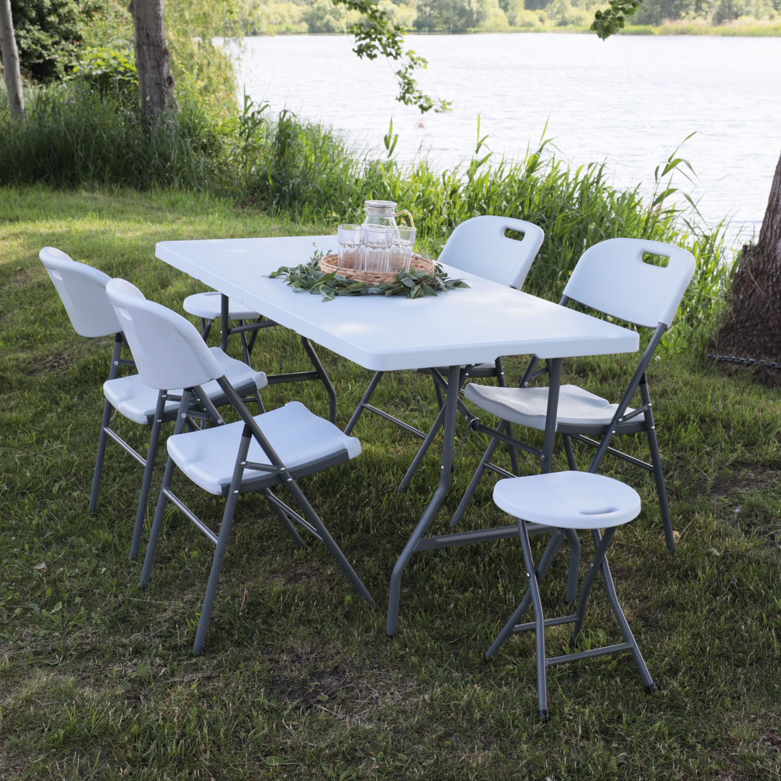 Стол складной 152*76*74, белый