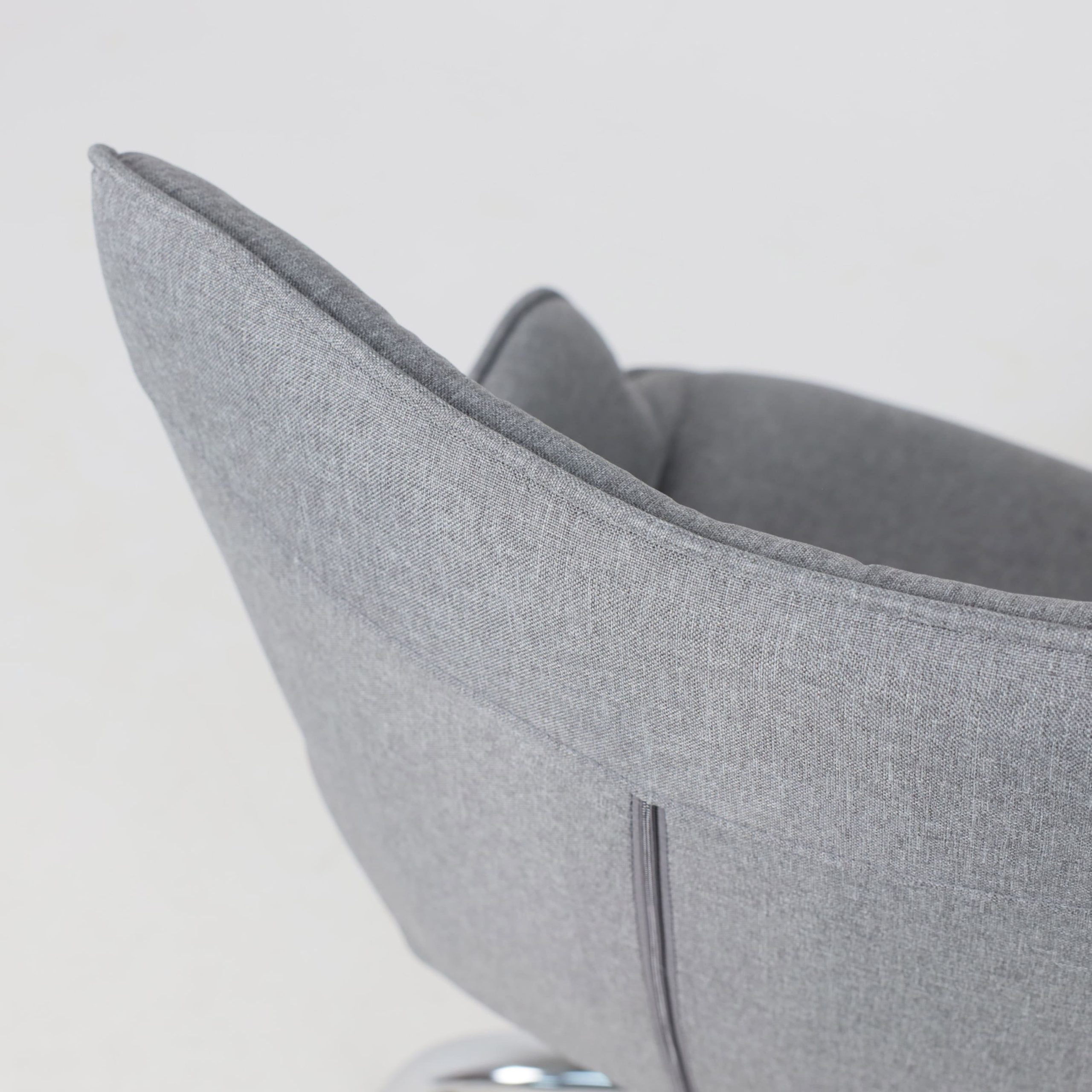 Кресло поворотное BELLA, ткань/серый