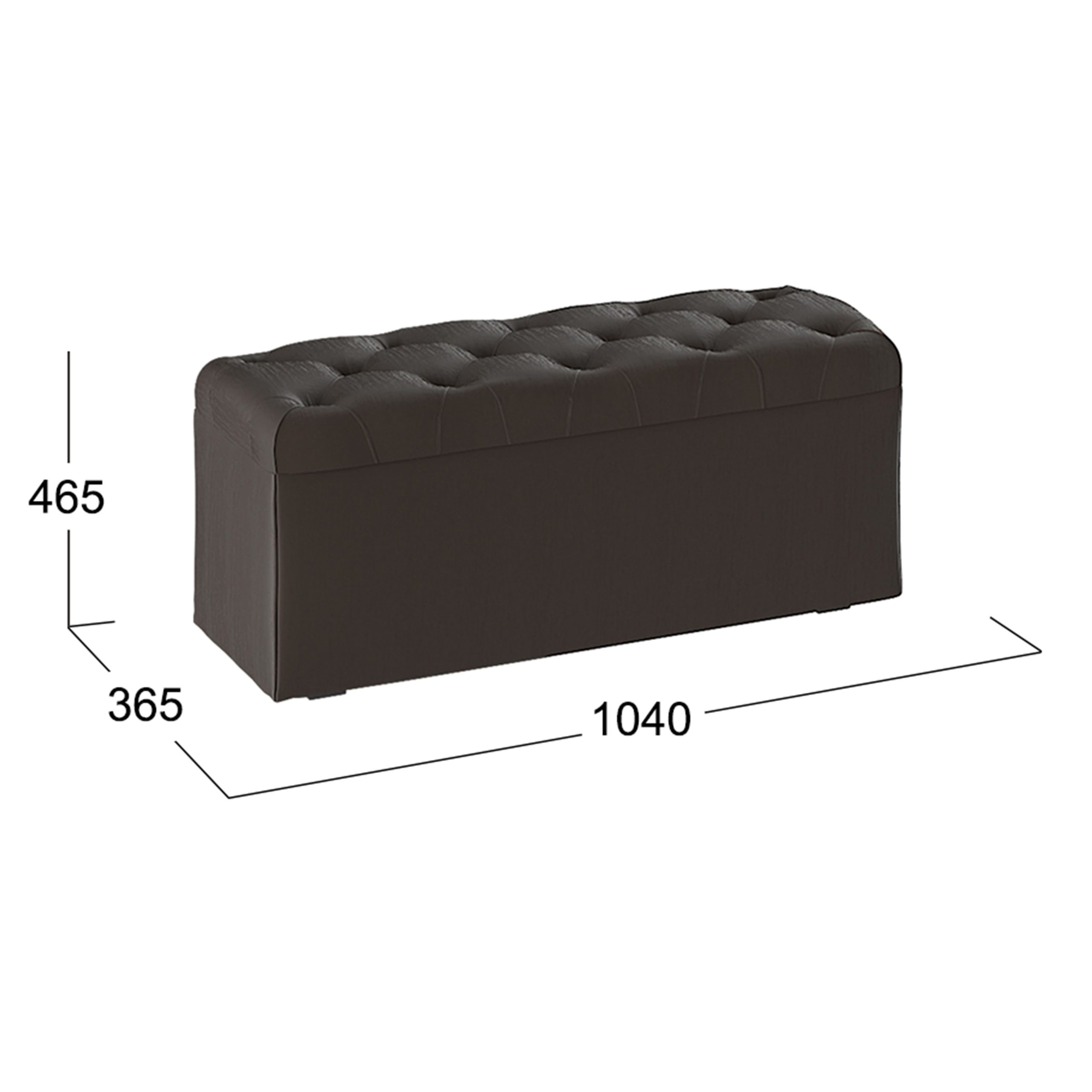 Пуф Тип 3, экокожа темный, 1040х365х465