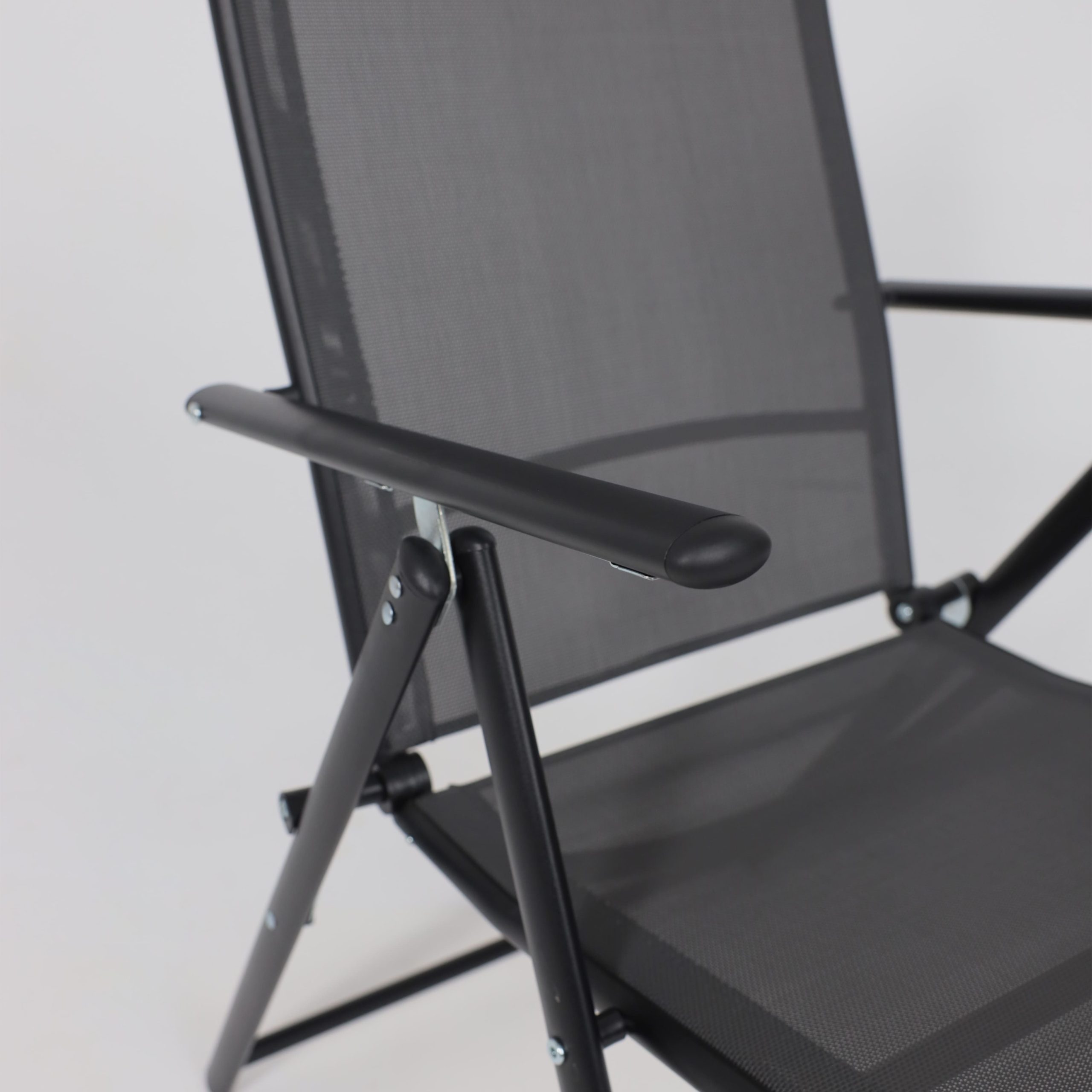 Кресло складное садовое CATANIA, серый/черный