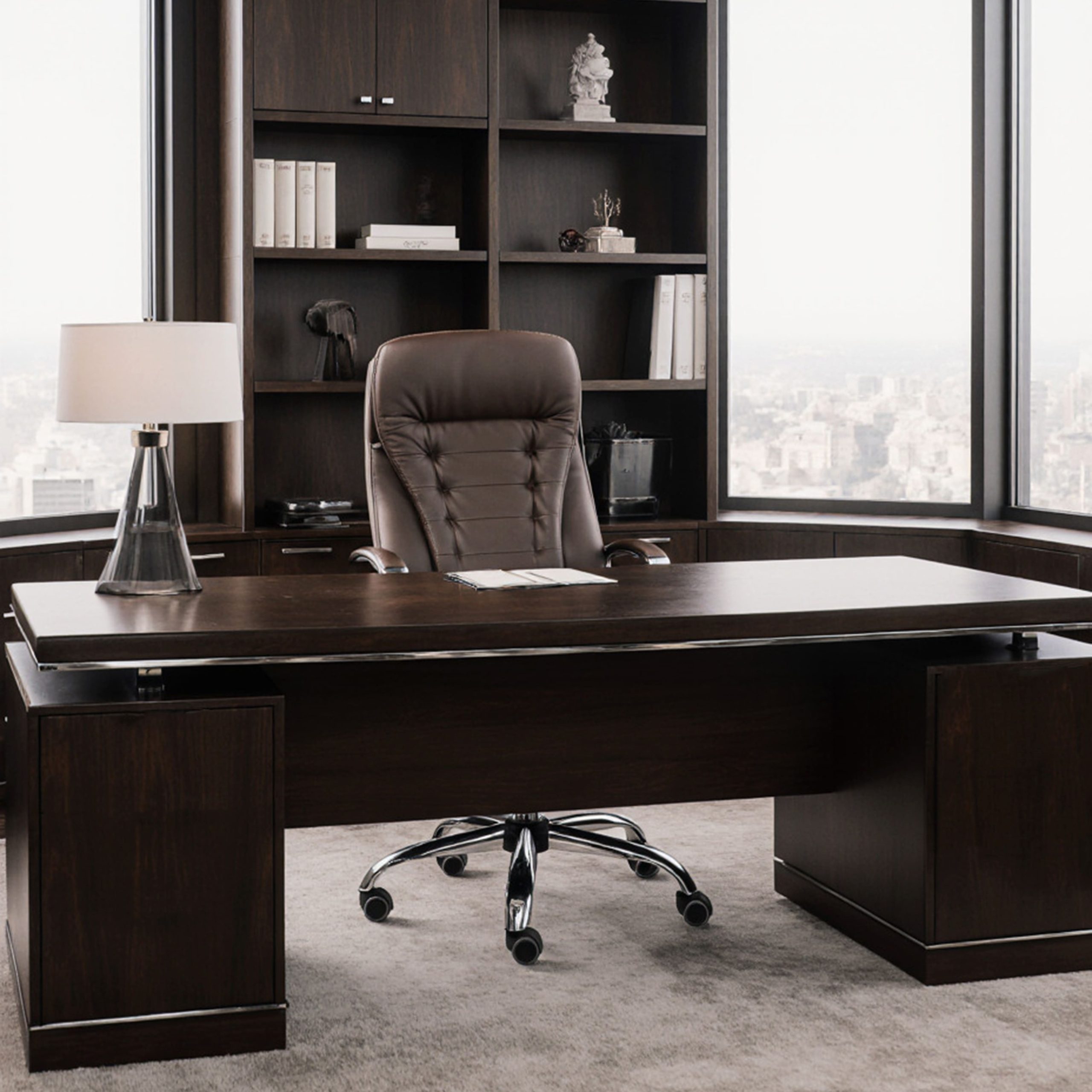 Кресло рабочее, поворотное RICHARD, коричневый