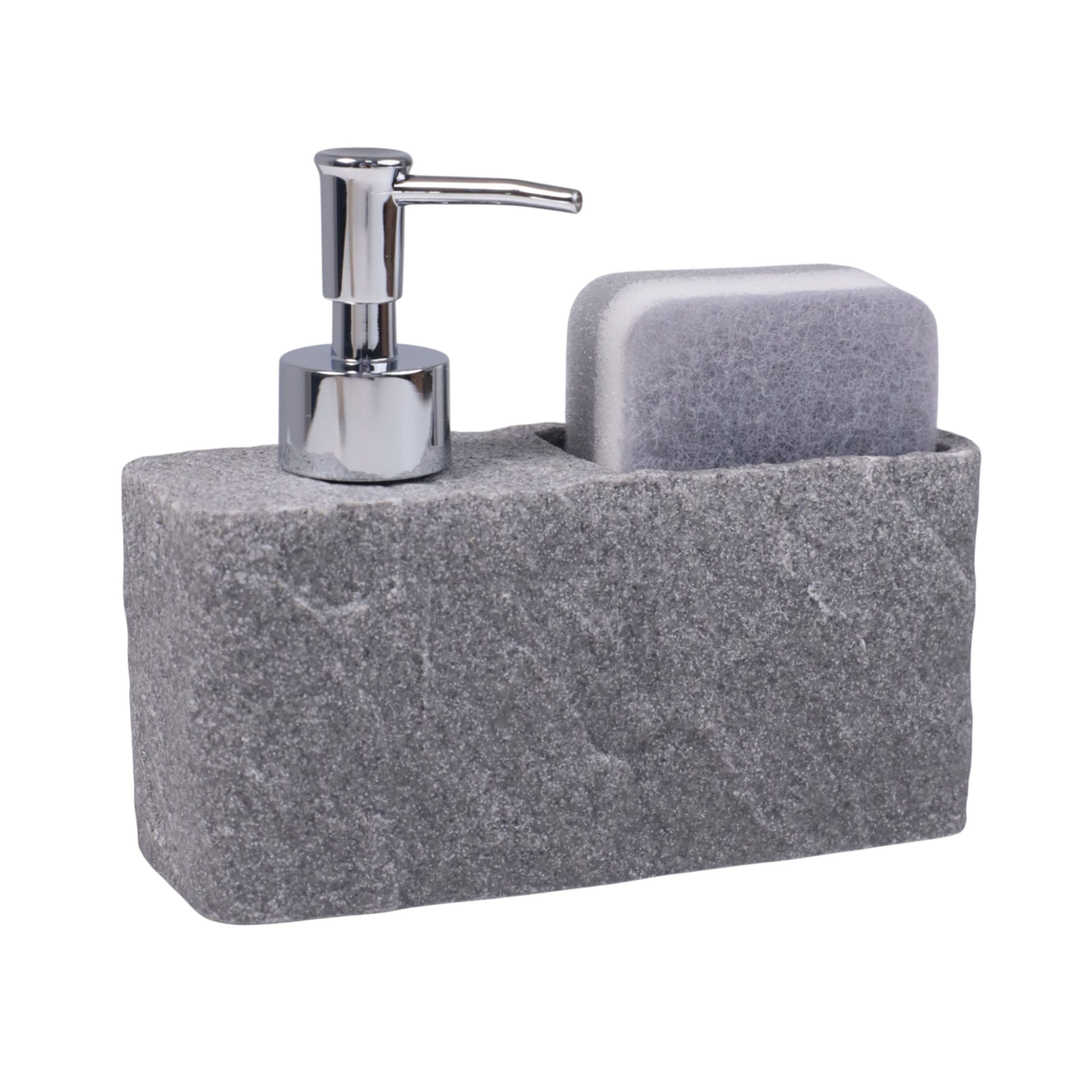 Дозатор декоративный с подставкой для губки NEXUS, серый