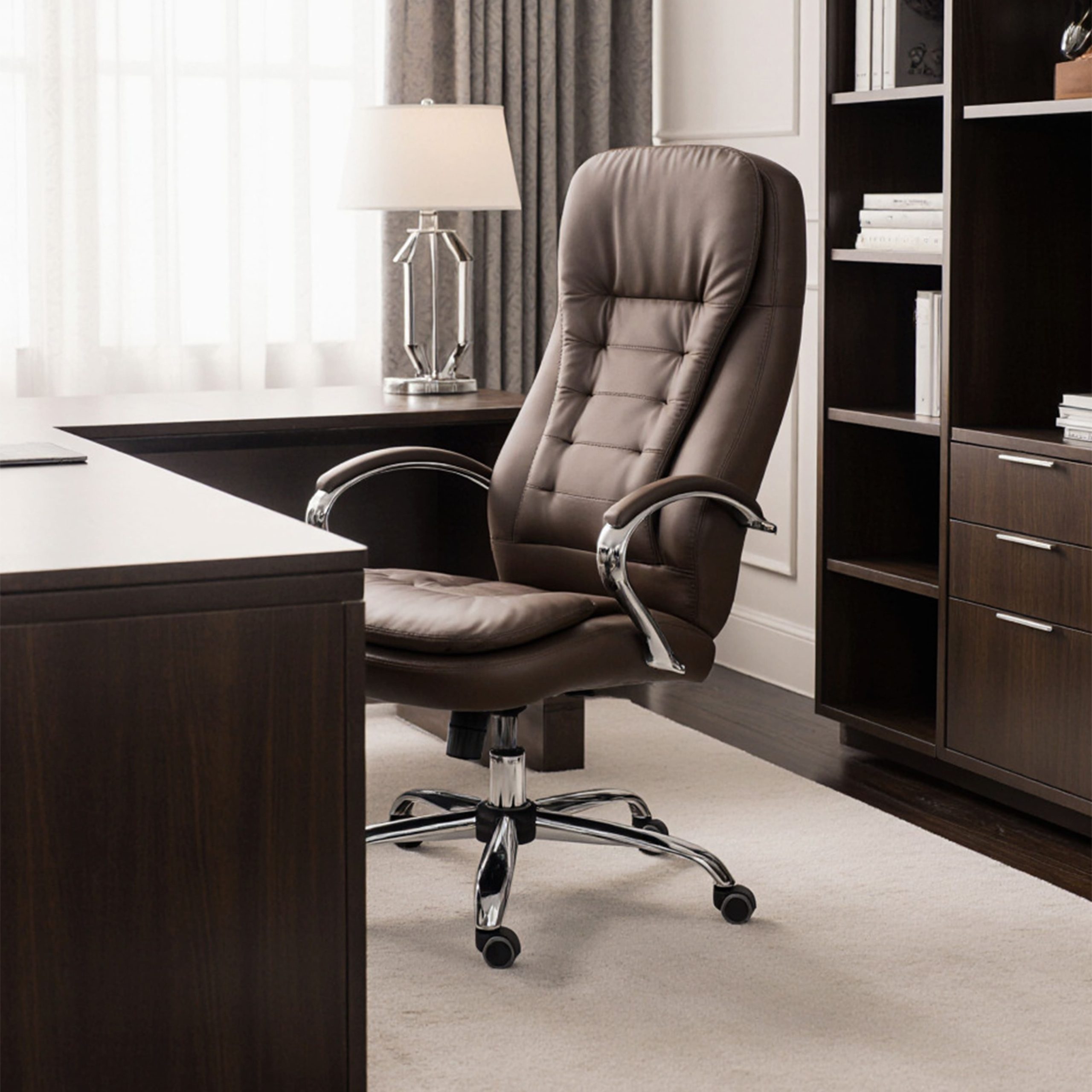 Кресло рабочее, поворотное RICHARD, коричневый