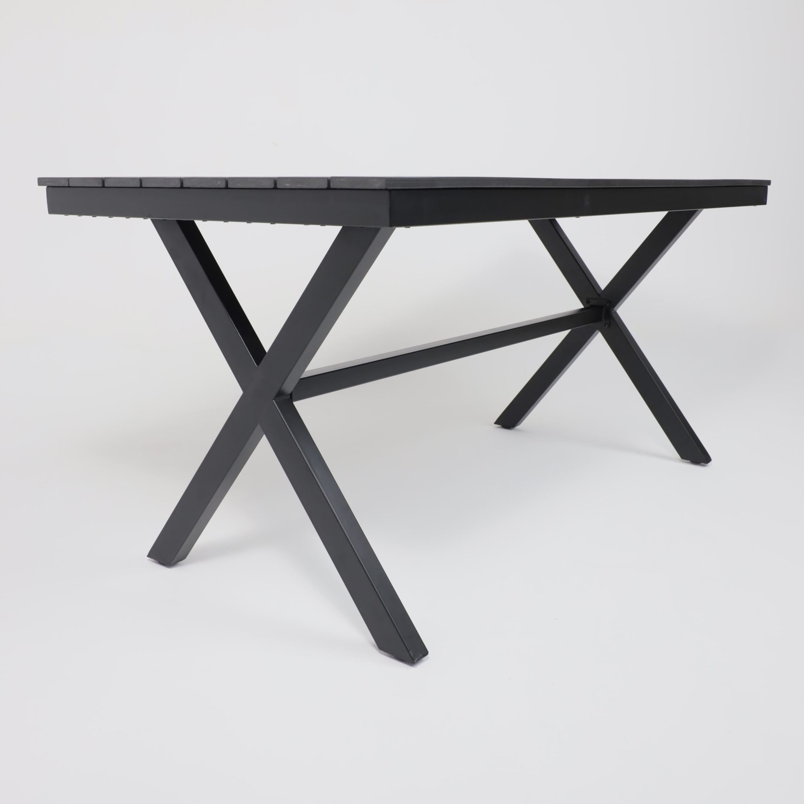 Стол садовый FLORENCE, 160*80*77, сталь-черная/чёрный