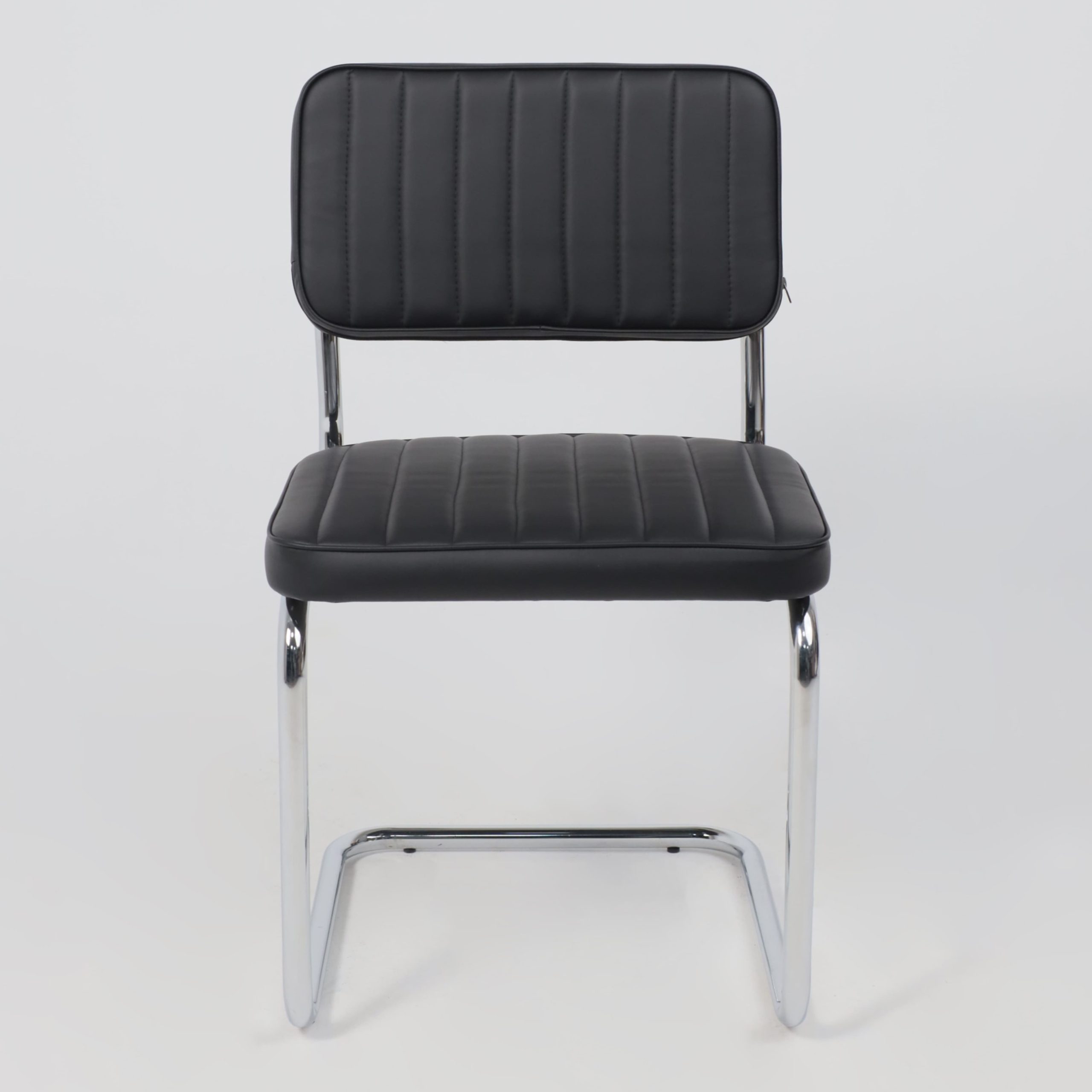 Кресло СЛАВИЯ Люкс, Pegaso черная экокожа/хром