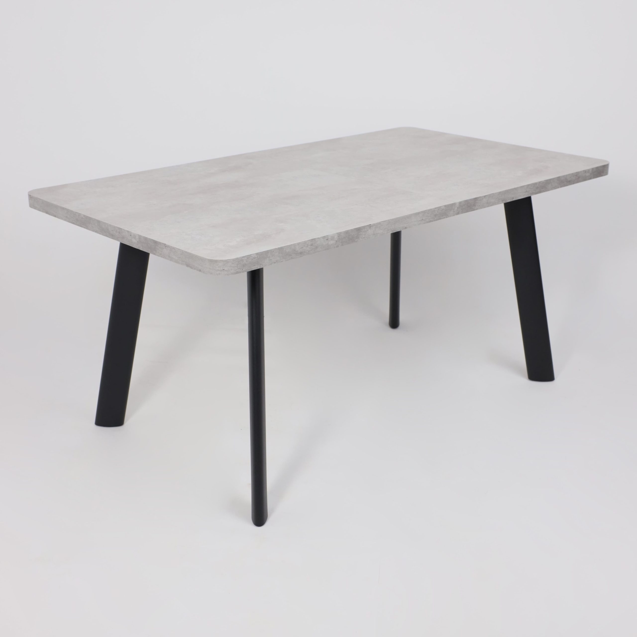 Стол LEON LUX RADIAL-180, раздвижной 180(240)х95, Серый сланец/Чёрный