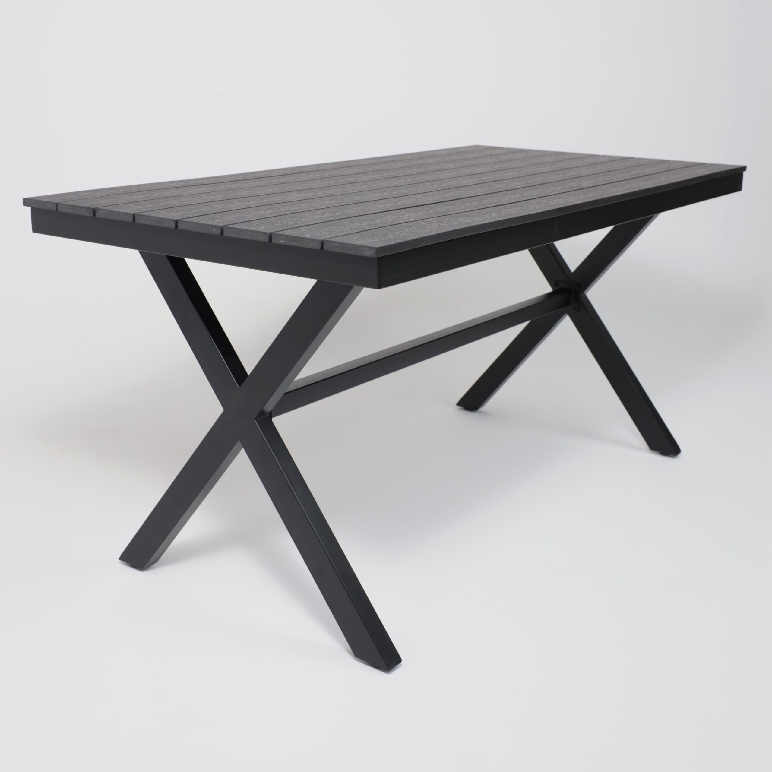 Стол садовый FLORENCE, 160*80*77, сталь-черная/чёрный