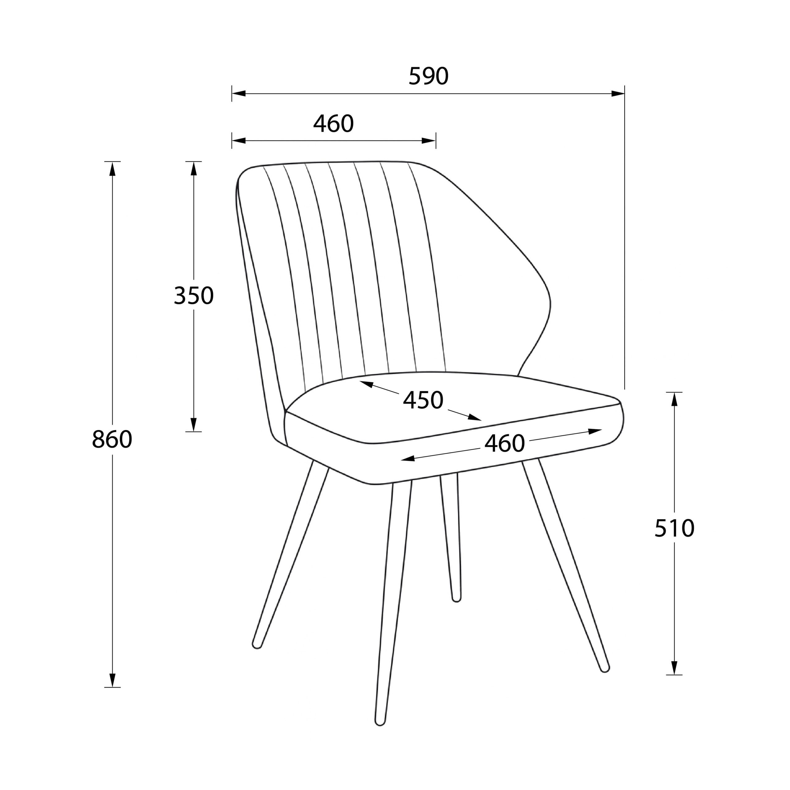 Стул MICHAEL-R1 360, b05 LATTE LUXчерный