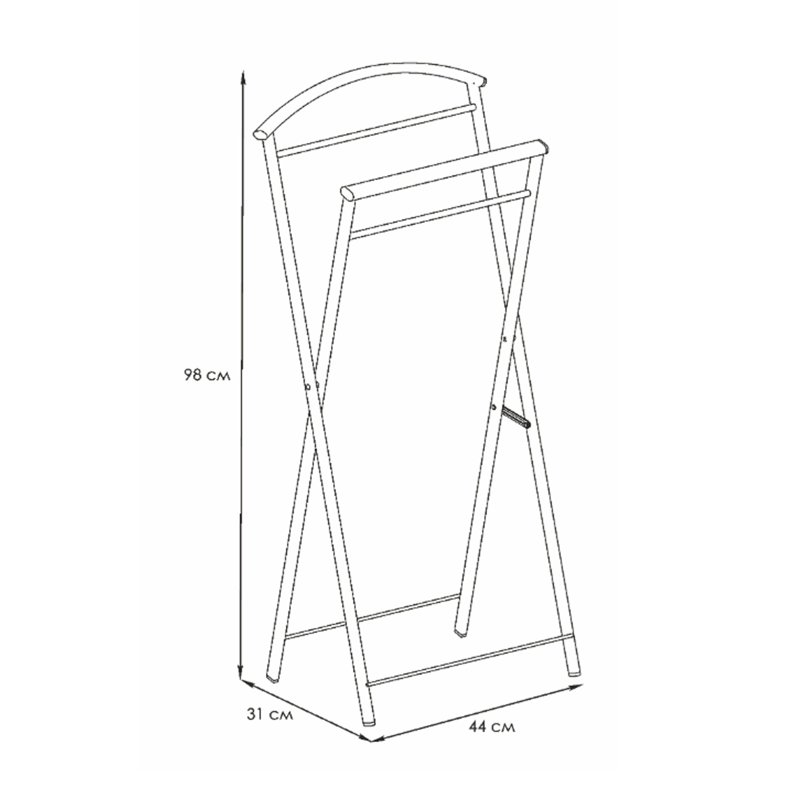 Вешалка костюмная Контур, (белый)