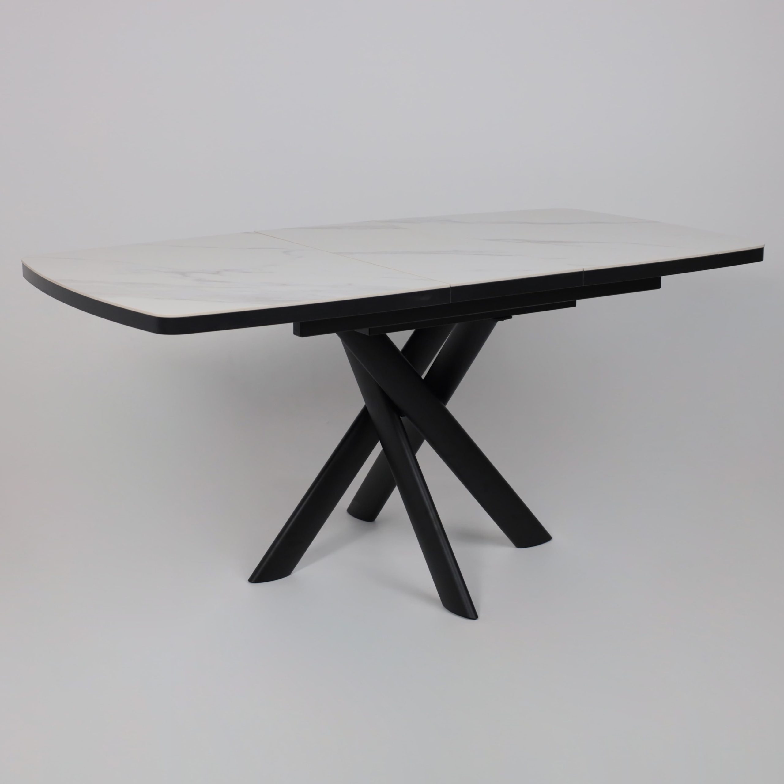 Стол LEONEL-130, раздвижной 130(165)х85, CALAKATTA ST CER/Черный