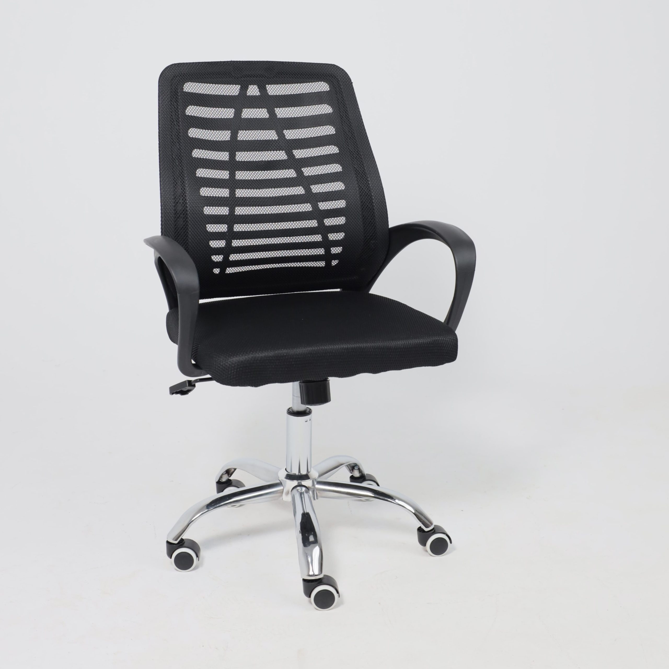 Кресло поворотное для персонала CONSUL, ткань/сетка, черный