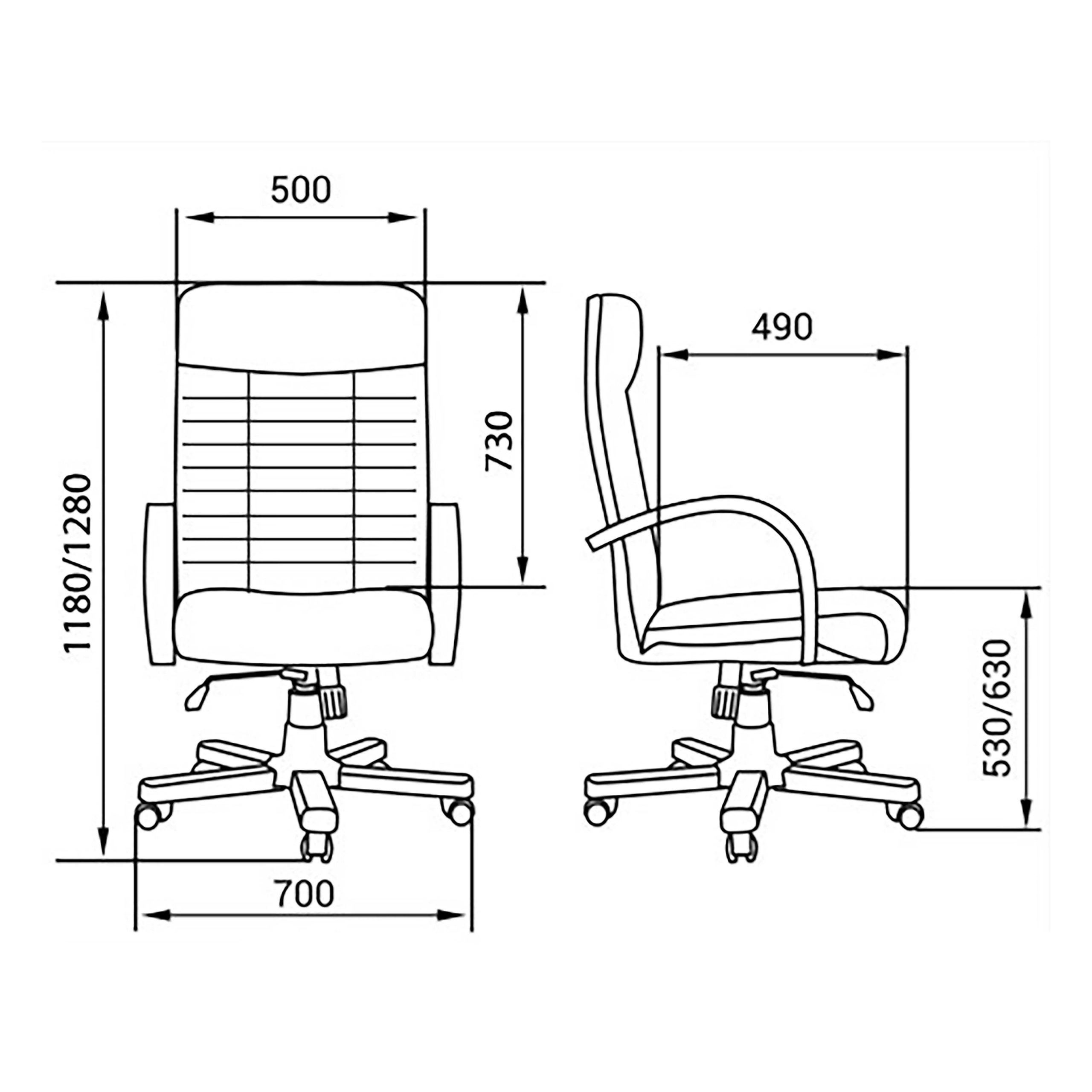 Кресло Атлант экстра (орех светлый) кожа (черная) мультиблок
