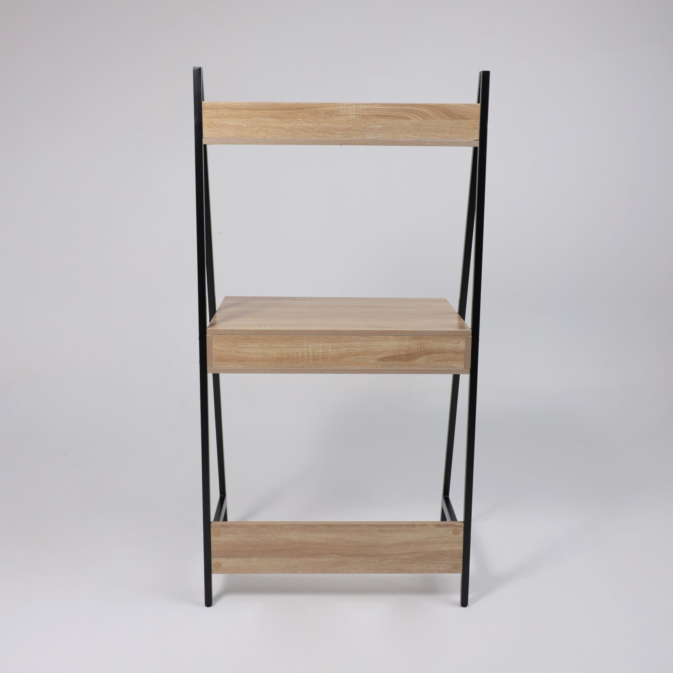 Стол письменный SHAPE, светлый дуб/черный металл, 740*480*1465