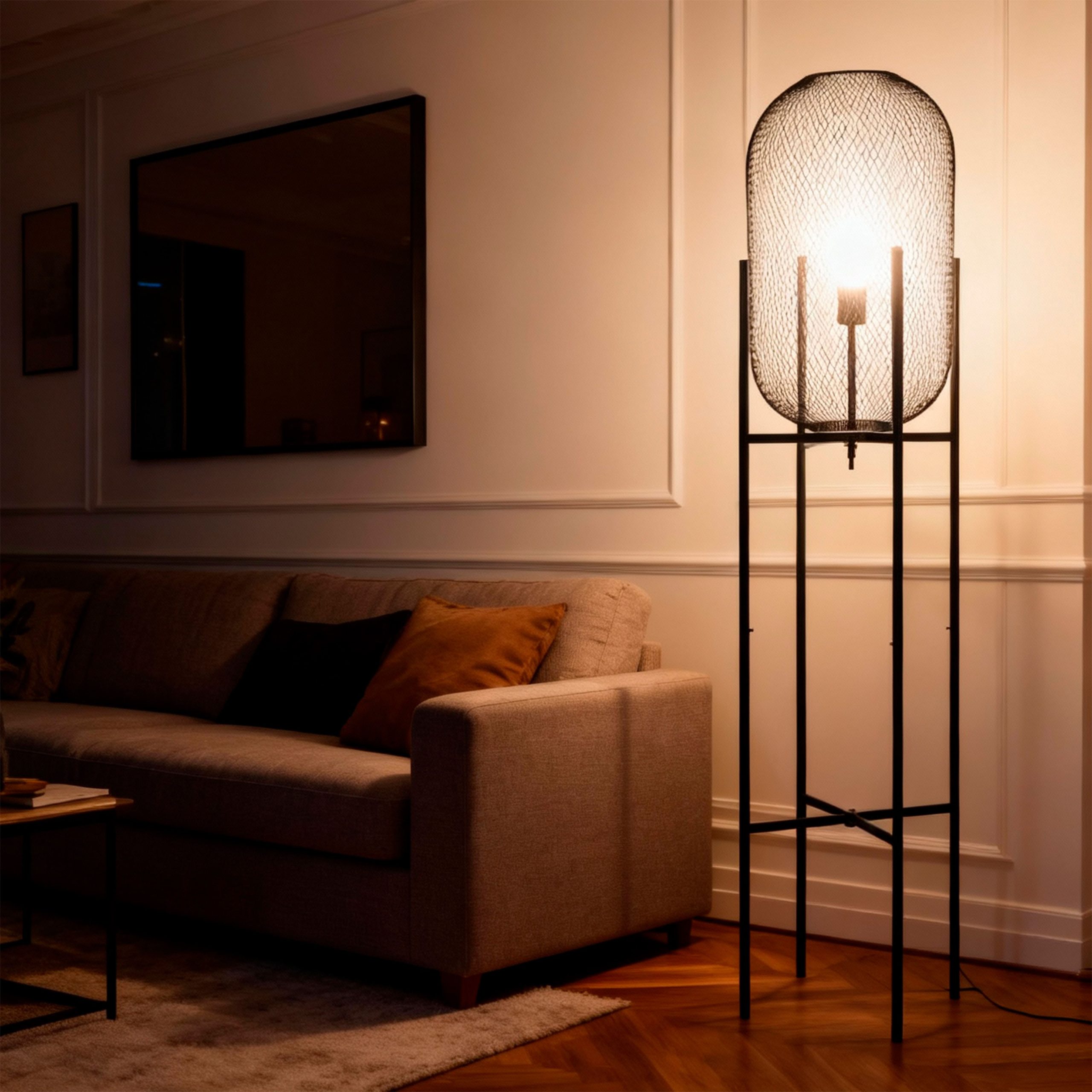 Светильник CAGE, напольный, E27, черный