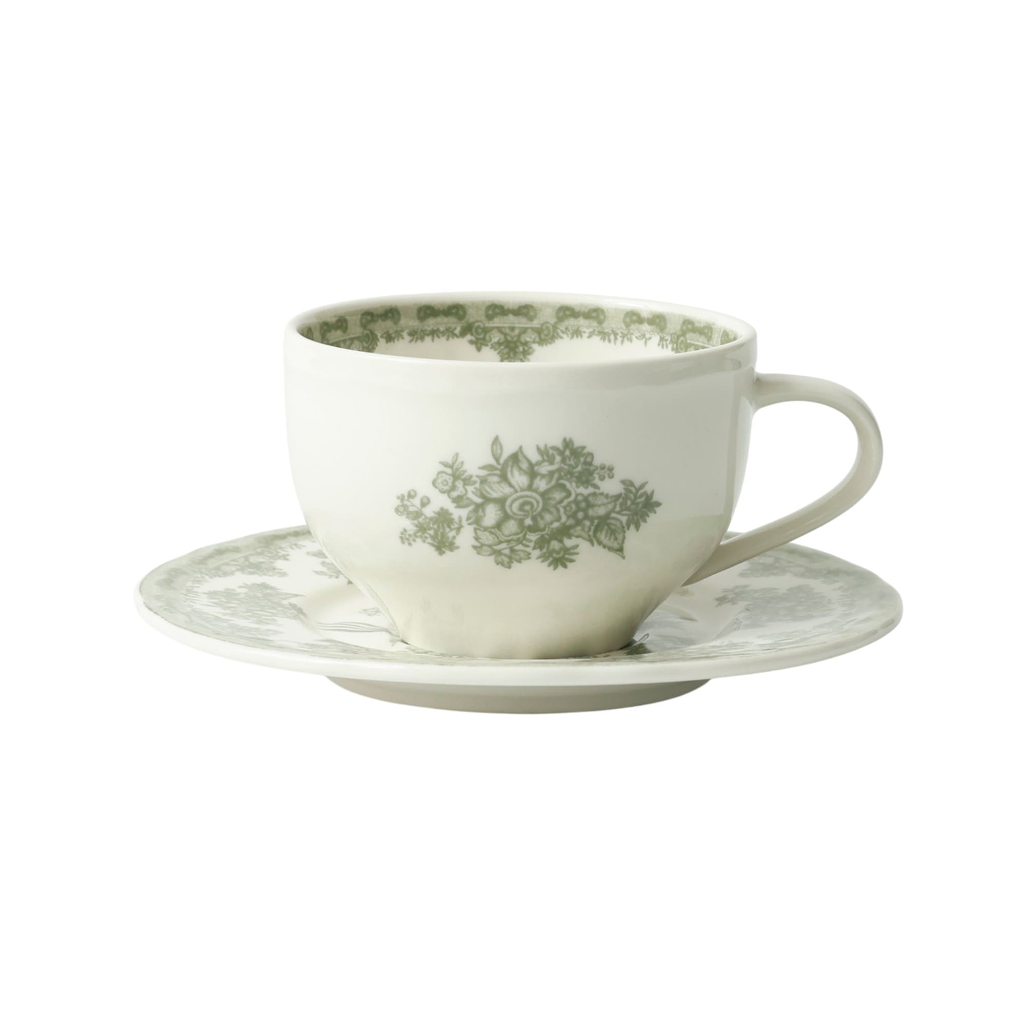 Чайный набор BLOSSOM, керамика, зеленый, кружка 250мл + блюдце