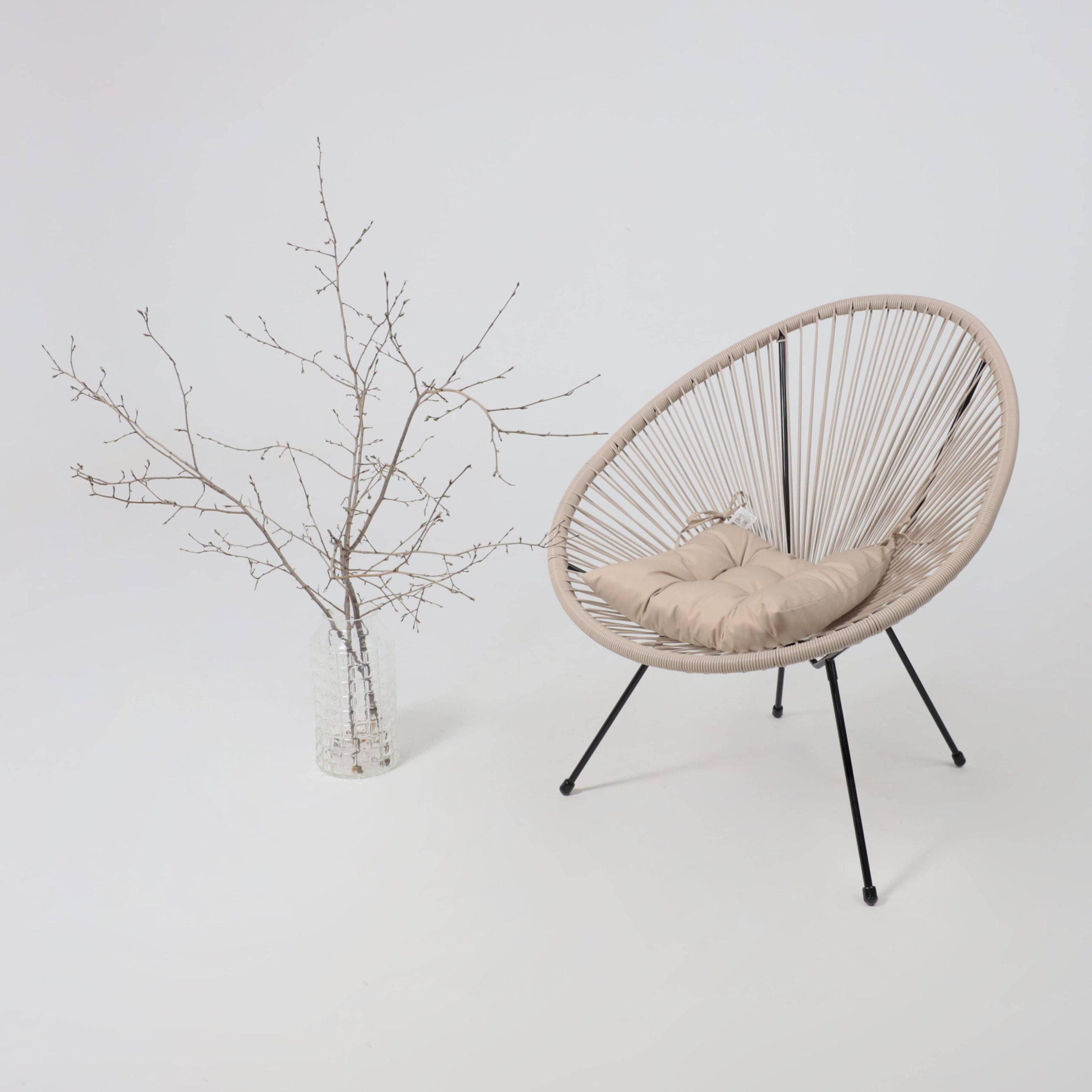 Кресло садовое RIMINI, иск.ротанг, коричневый